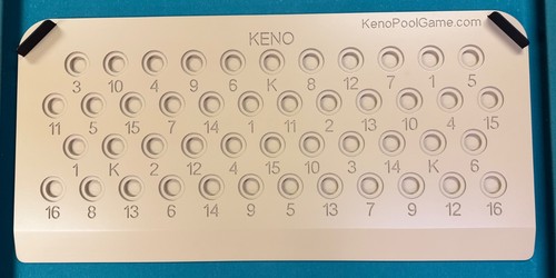 Keno pool game board - pool,