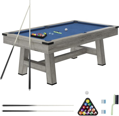 7ft pool table with wood - pool,