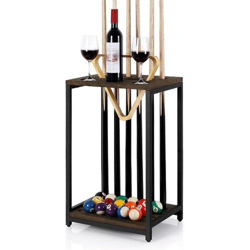 Pool cue rack wood billiard - rack,