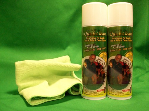 Quick clean pool table felt - clean,
