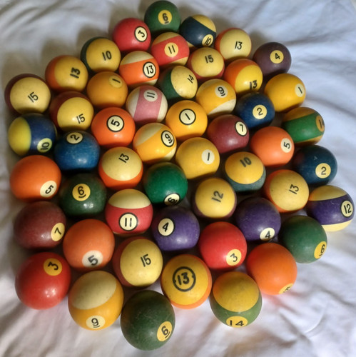 Vintage billiard pool balls - 50,